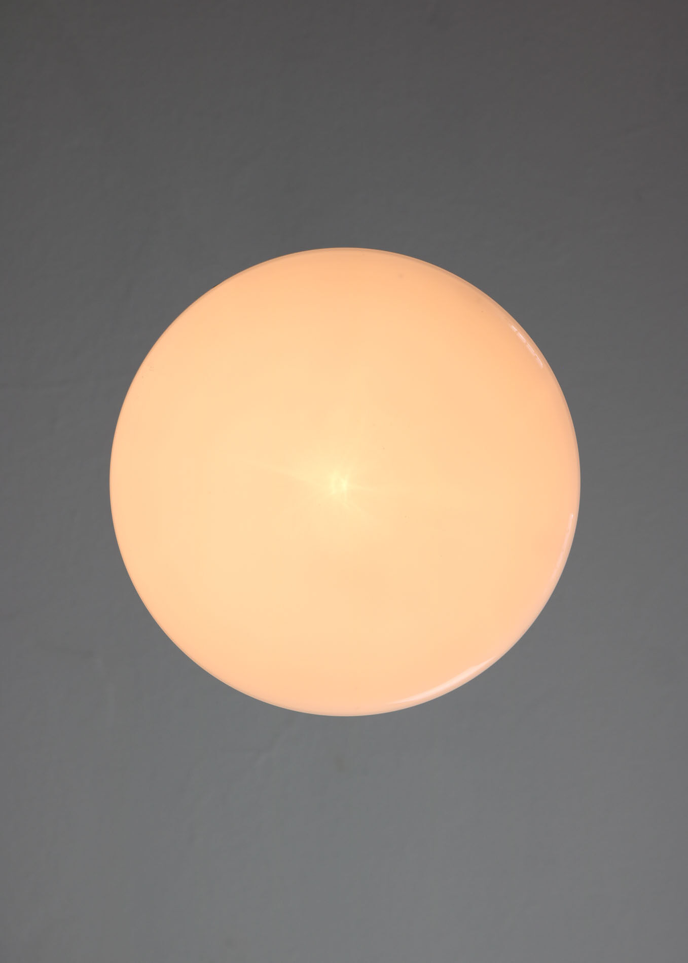 Vintage opaline glass pendant lamp, 1970s