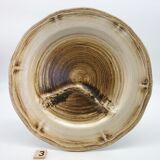 6 asparagus/artichokes plates in stoneware "Longchamp"