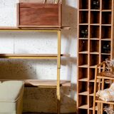 Vintage rattan bedside table