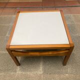 Table basse Reverso noir/ blanc - Bernard Vuarnesson -Années 70