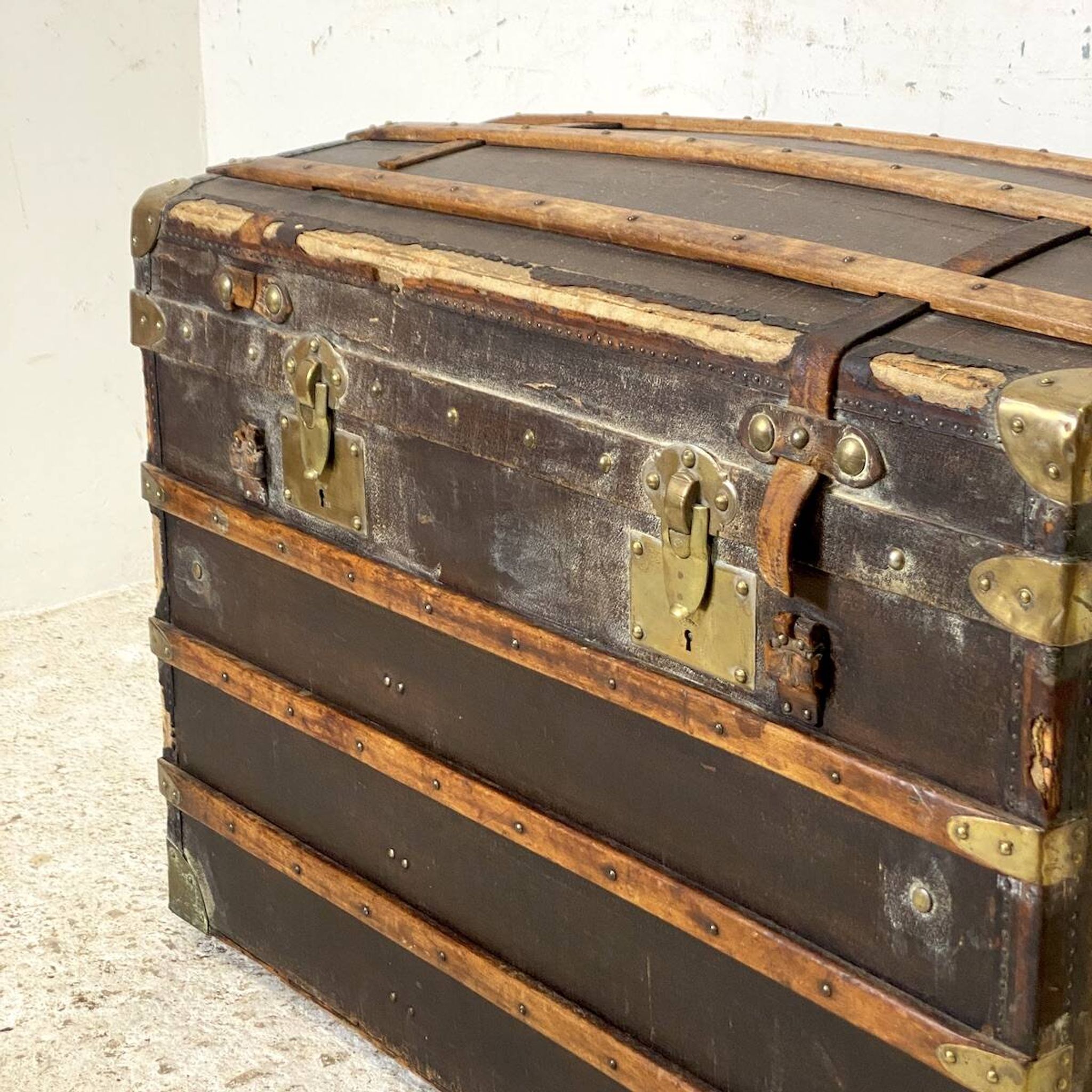 Grande malle de voyage vintage 1930's