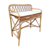 Vintage bamboo and rattan desk