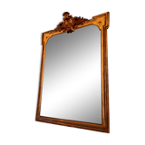 Large mirror XIX th in wood and gilded stucco Louis XVI style