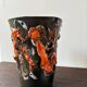 Vintage 1960s-70s ocean rock-style fat lava vase