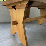 Table, mobilier de montagne en hêtre, 1950