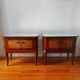 Pair of Art Deco bedside tables, mirrored top.