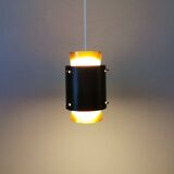 Small Danish hanging lamp from the 1980s in copper colour and black