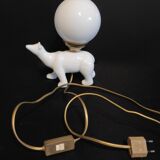 White ceramic bear lamp