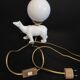 White ceramic bear lamp