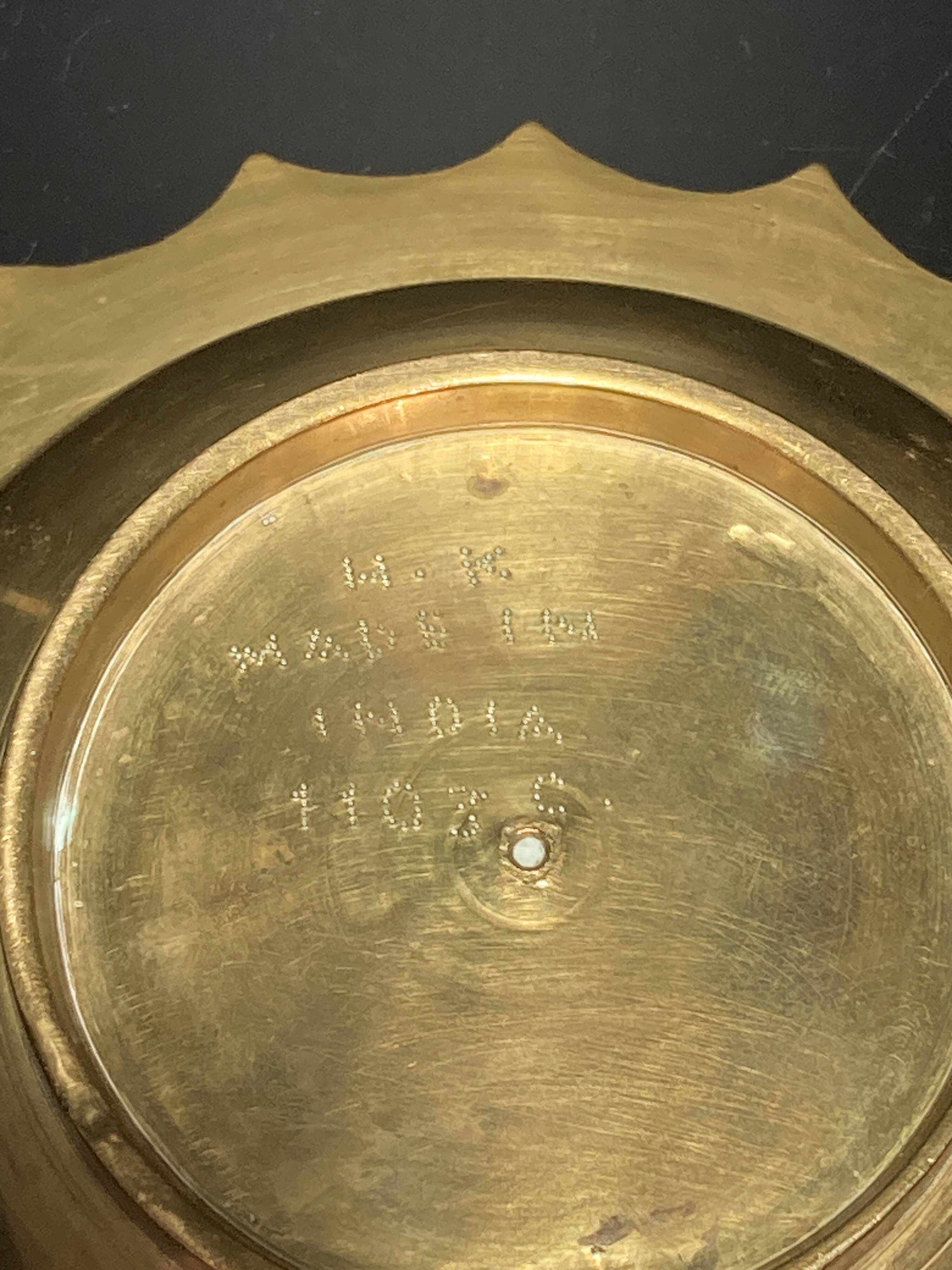 Metal lidded pot made in India