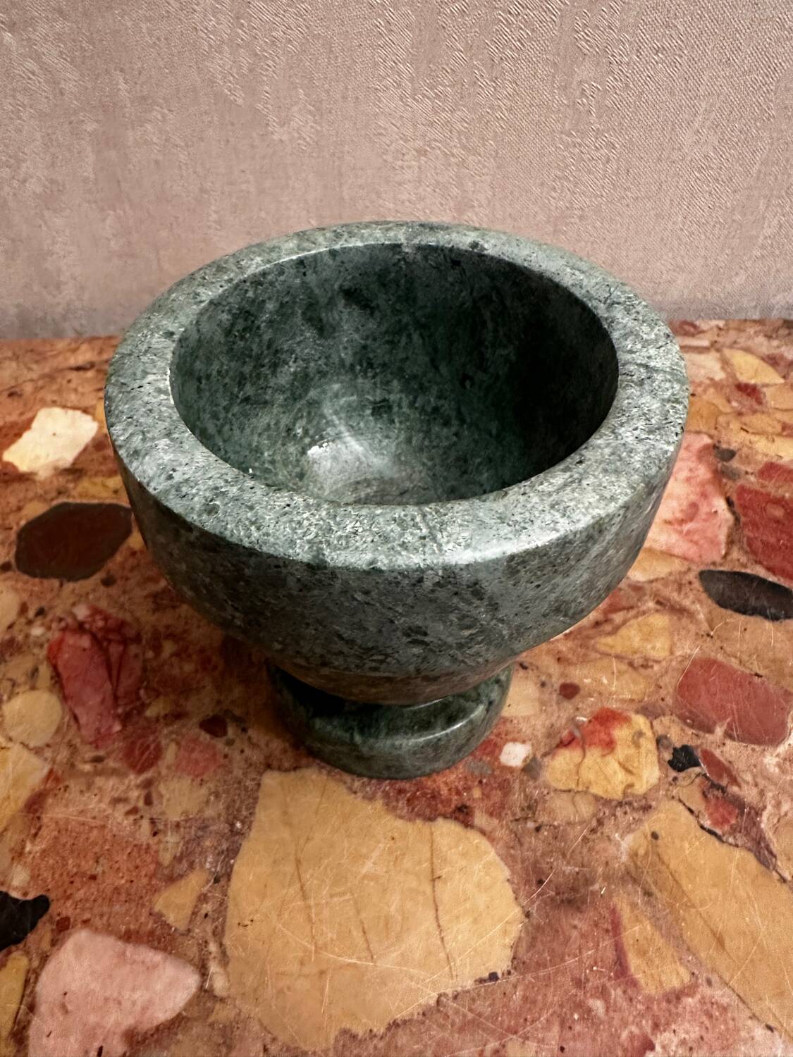 Art Deco period green marble bowl / catchall