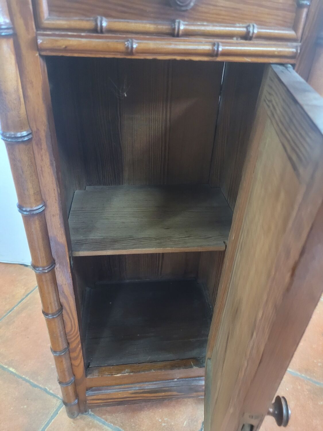 Bamboo wooden bedside table