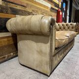 Leather Chesterfield sofa