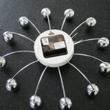 Wall clock spider chrome design karlsson vintage 1970-80