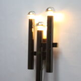 Chrome wall light by Sciolari for Boulanger, Belgium 1970s