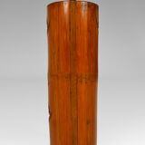 Asian carved wooden lounge lamp, mid-century