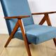 Fauteuil B-310 VAR en velours bleu mer - 2 pièces disponibles
