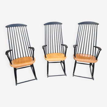 3 vintage rocking chairs from the 70s