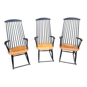 3 vintage rocking chairs from the 70s