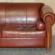 Vintage leather canapé in Art Nouveau style
