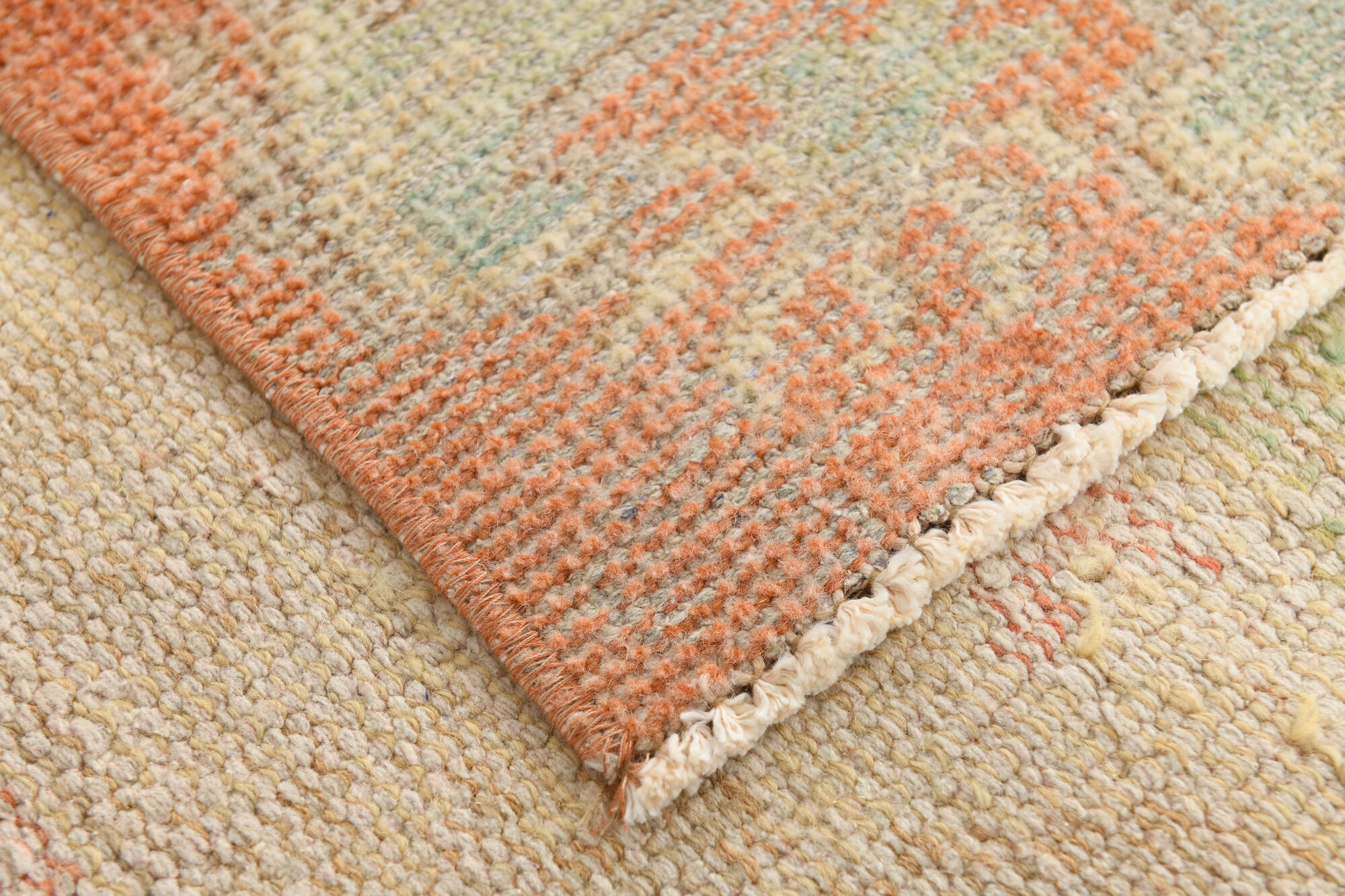 Tapis vintage oriental rouge pêche 6x9, 184x286cm