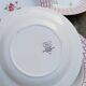 6 Rosa earthenware soup plates by Digoin Sarreguemines, 1950s