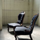 19th century Louis Philippe low chairs