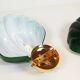 Pair of Italian 1970s wall lamps in Murano glass and brass