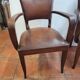 Paire de fauteuils bridge ancien en cuir