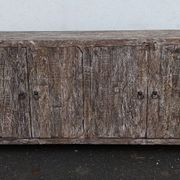 Buffet 4 portes en bois brut