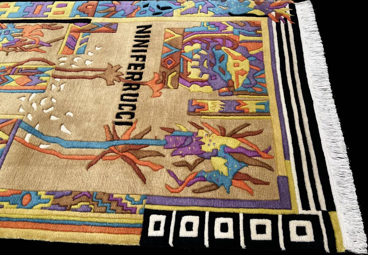 Modern rug signed nini ferrucci 160x100 cm