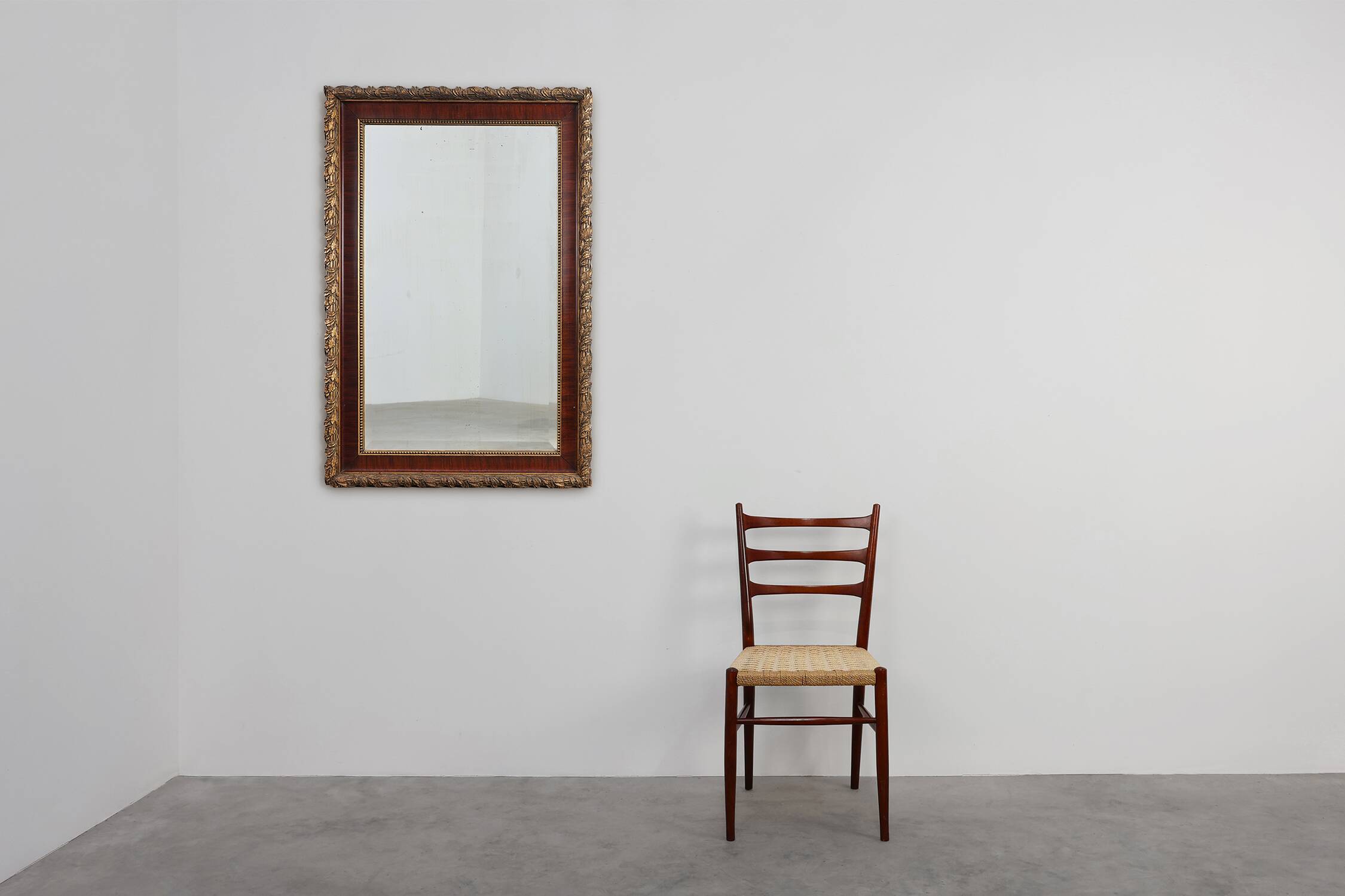 French classical mirror with gilded details, ca. 1900