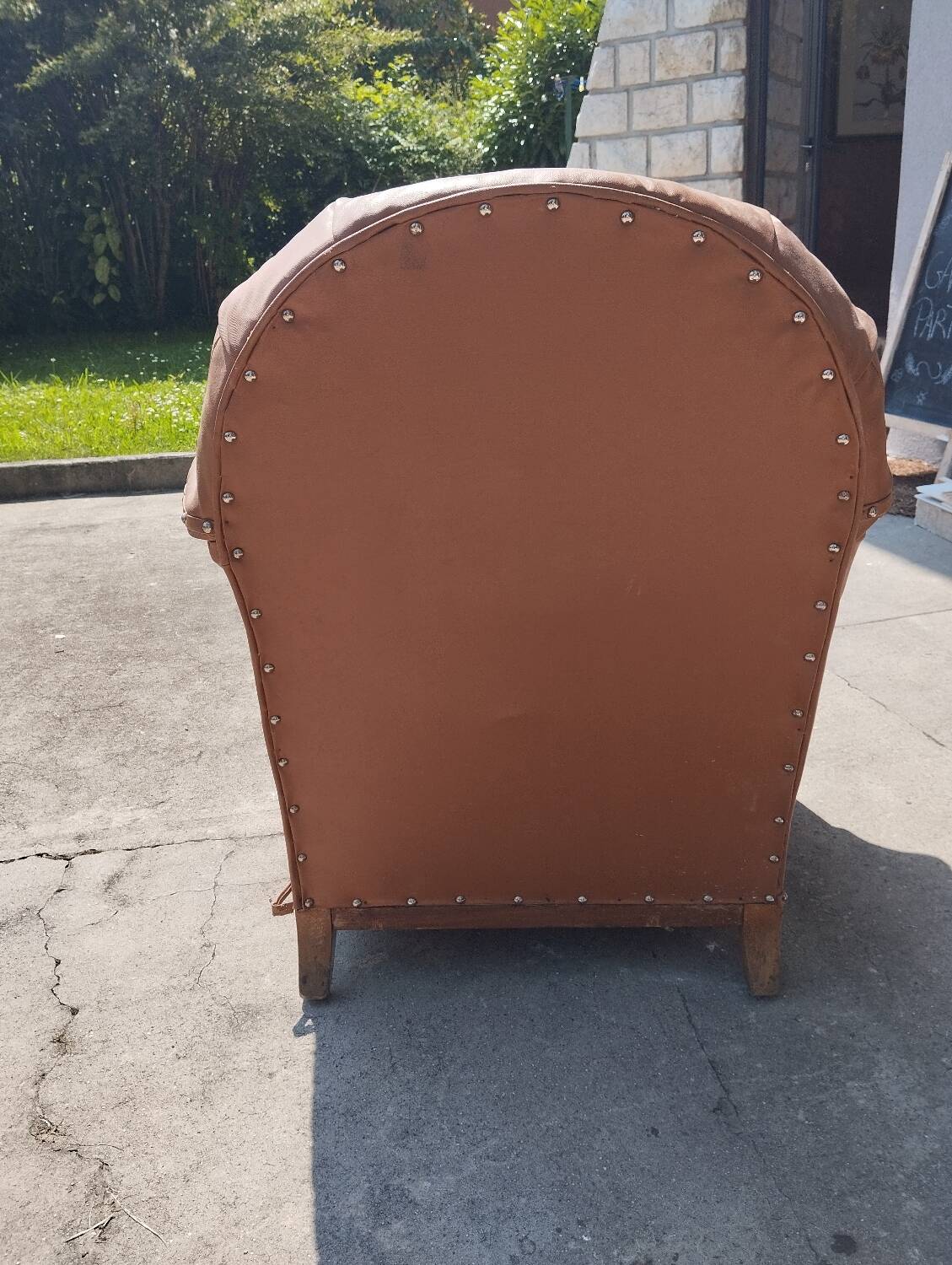 Art Deco armchair in skai