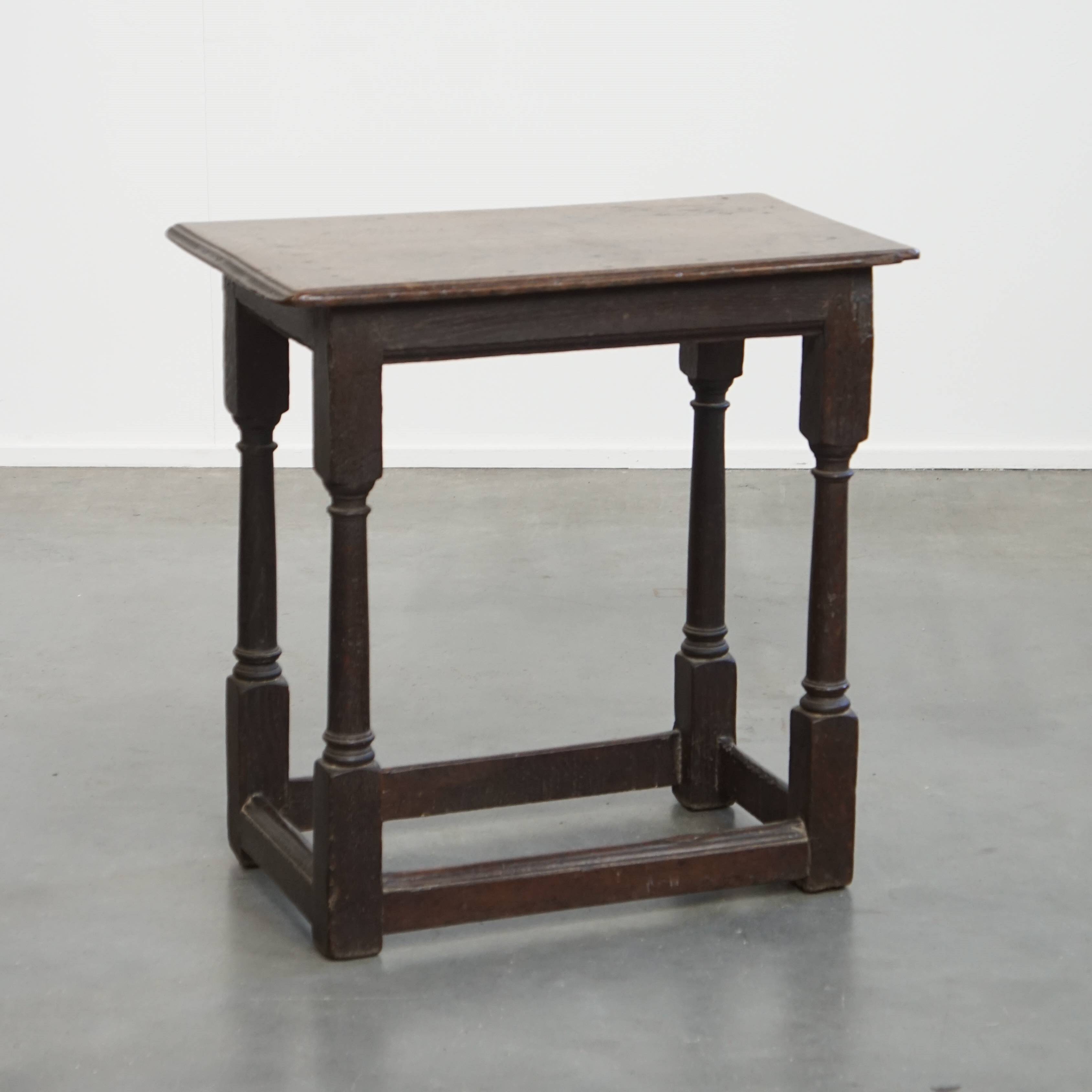 Large Antique English Side Table/Stool