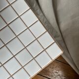 Beige white mosaic cube 30cm x 30cm tiled