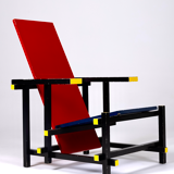 Armchair "Rouge Bleu" Bauhaus spirit, 1970s
