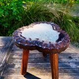 Old brutalist farm stool, Spain