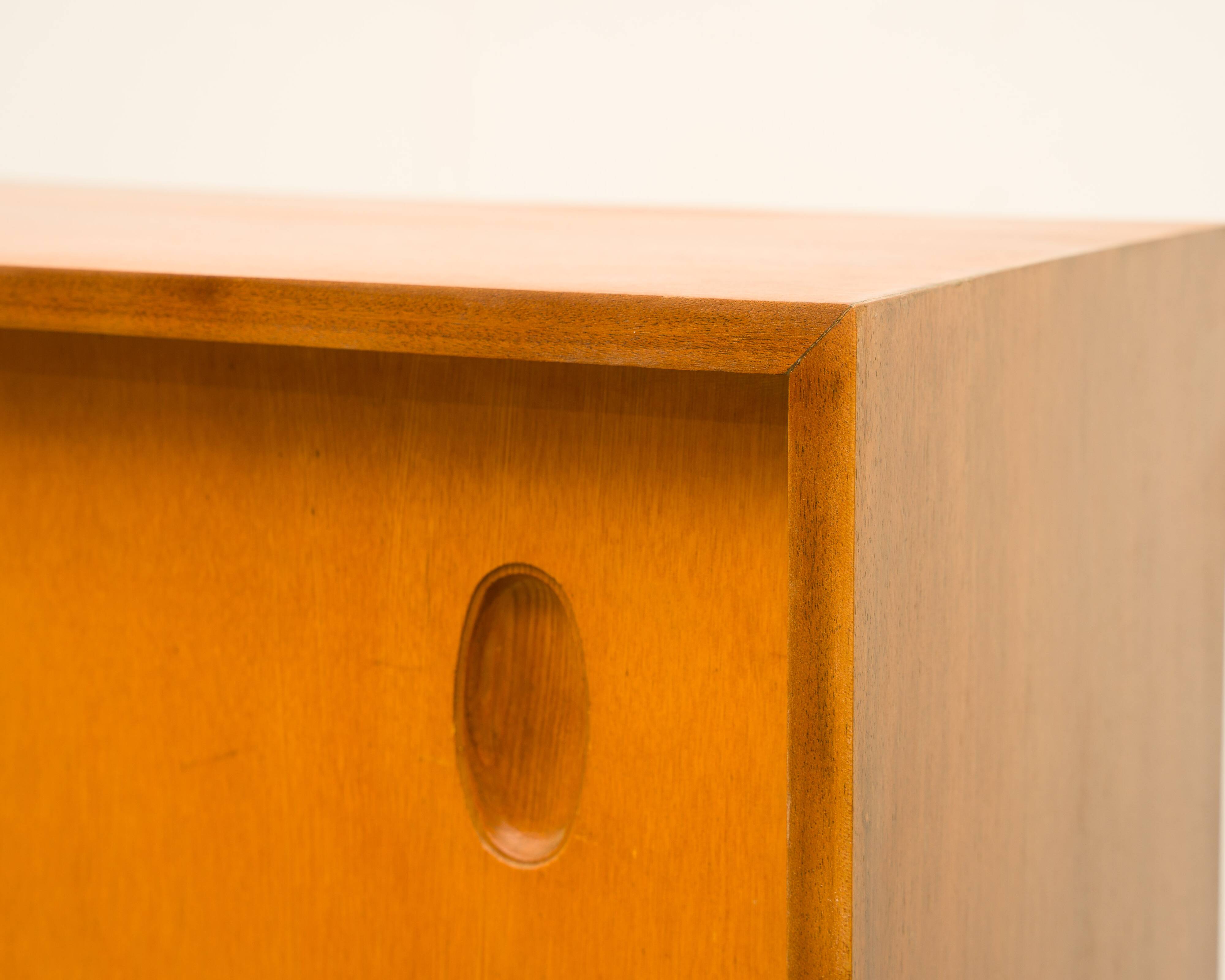 Walnut sideboard with sliding doors, 1950s, design Georg Satink