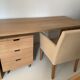 Contemporary solid oak desk