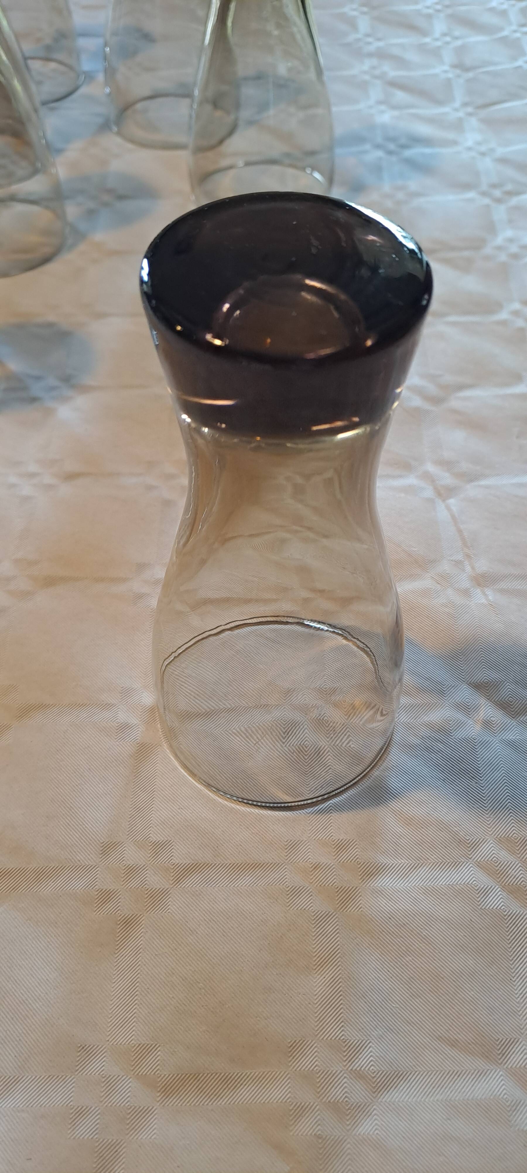 Set of 10 smoked glasses from the 60s/70s