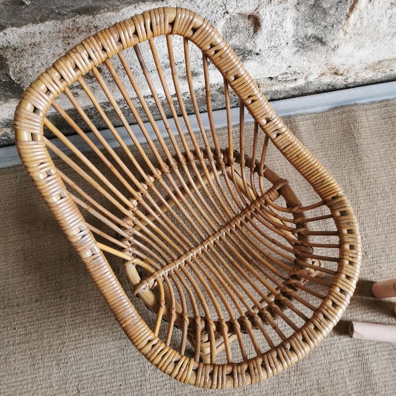 Rattan armchair for children