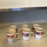6 large vintage cups. Mobil