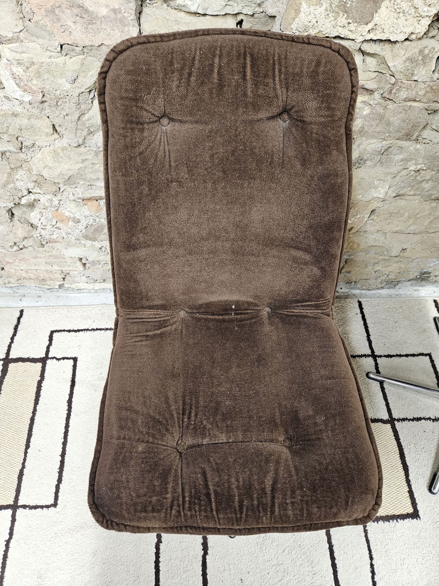 Paire de chaise fauteuil velour vintage  1970"