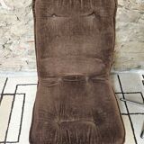 Pair of vintage velvet armchair chair 1970"