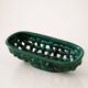 Green ceramic basket signed Idlas