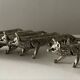 Set of 6 silver-plated fox knife rests