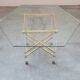 Hexagonal glass table by Sandro Petti, for Angolometallarte, 1970