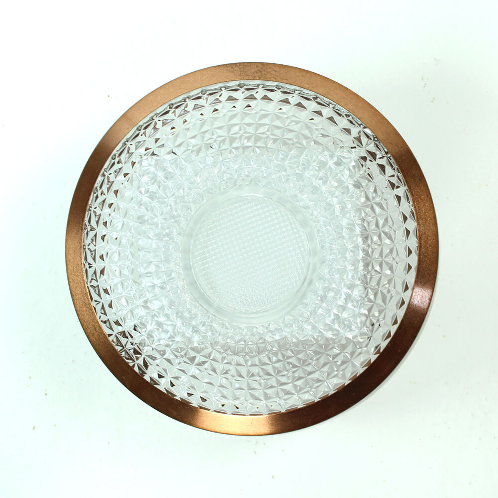 Copper and bohemian glass ceiling lights, Czechoslovakia, circa 1970