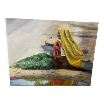 Oil on canvas "Tuareg Woman"