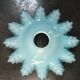Lampshade suspension opaline lace soft blue toothed up/down 30/40'